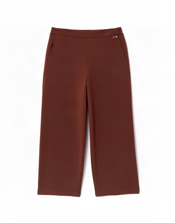 Marks & Spencer Pantalon de survêtement court pour femme UK 14 Large Marron Polyester