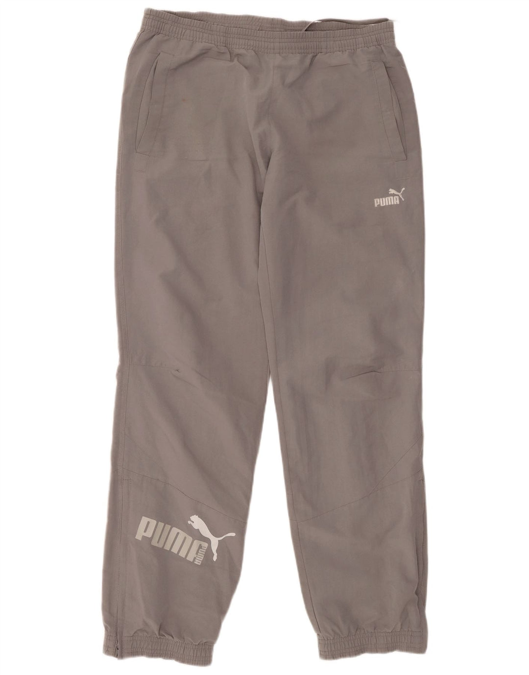 PUMA Mens Tracksuit Trousers Joggers Small  Grey Polyester