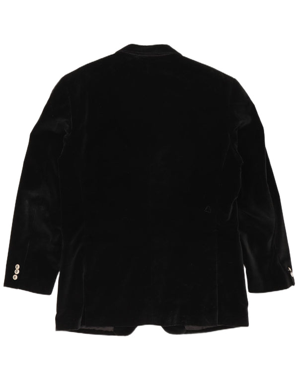 Giacca blazer in velluto da uomo a 4 bottoni Versace IT 52 XL cotone nero