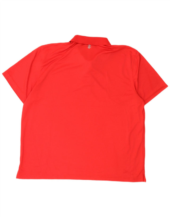 IZOD Mens Polo Shirt 2XL Red Polyester