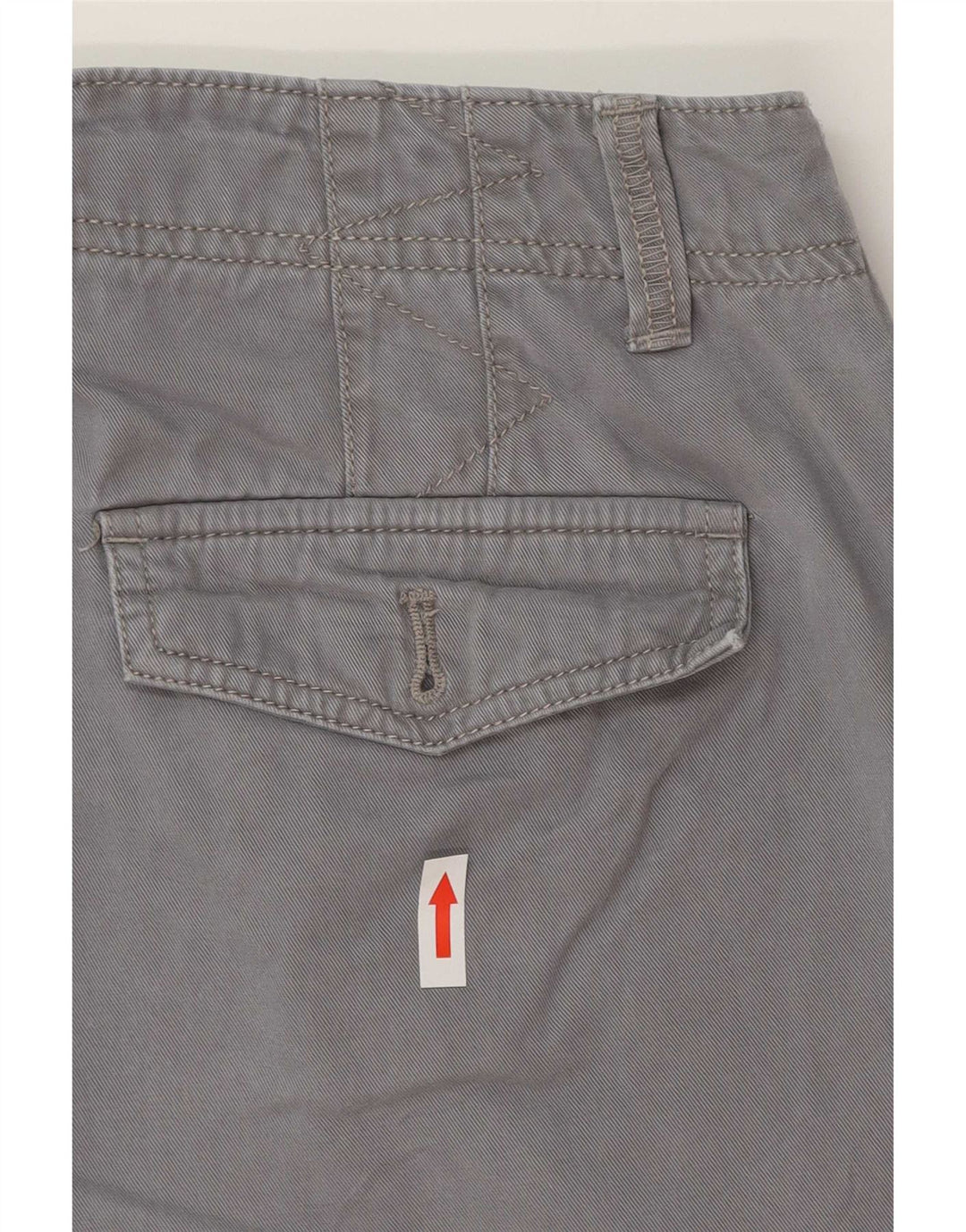 Eddie Bauer Womens Chino Shorts US 8 Medium W30 Grey Cotton