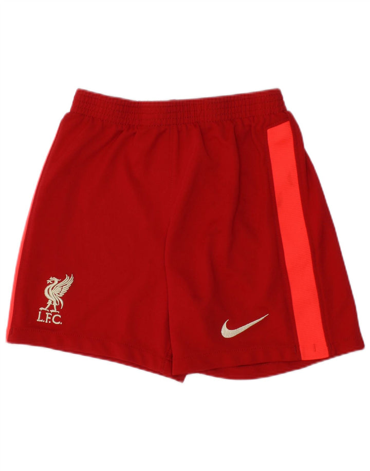 Nike Boys Liverpool Sport Shorts 7-8 Years Medium Red Colourblock Polyester