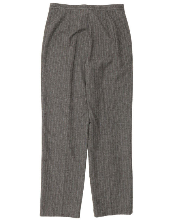 Burberry Womens High Waist Casual Trousers EU 40 Medium W28 L30 Grey