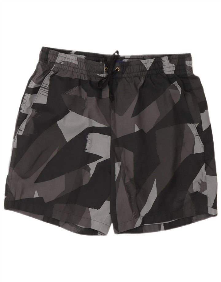 Nike Mens Swimming Shorts Small Grey Geometric Polyester