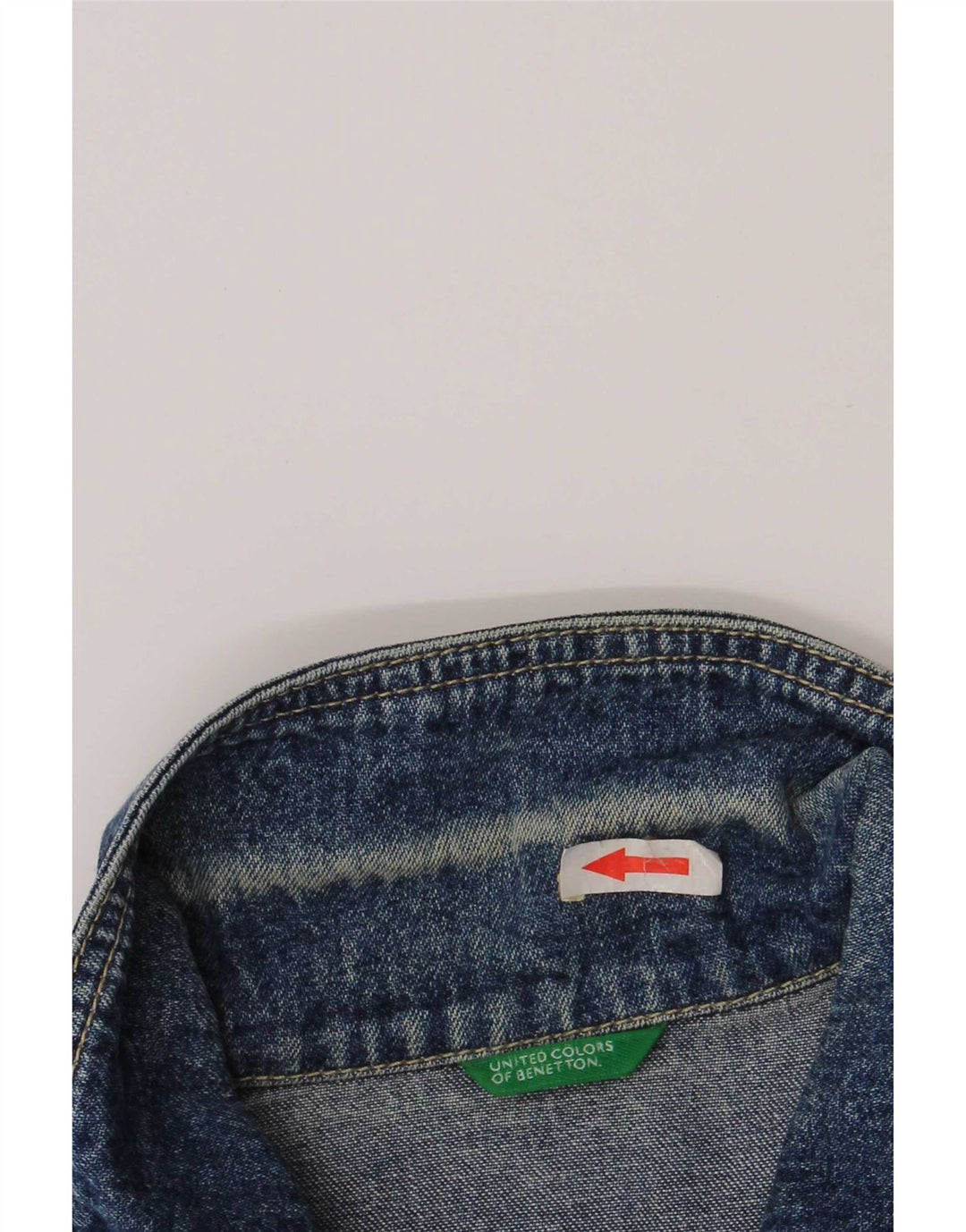 Benetton Chaqueta Vaquera Mujer UK 40 Small Azul