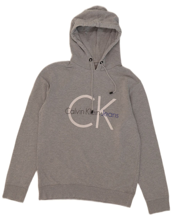 Calvin Klein Jeans Mens Graphic kapucnis pulóver közepes szürke