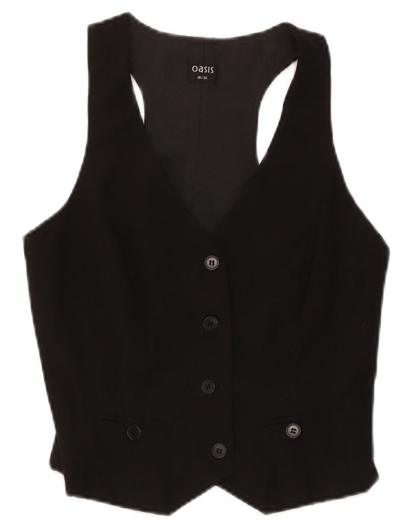 Colete feminino Oasis UK 10 pequeno poliéster preto