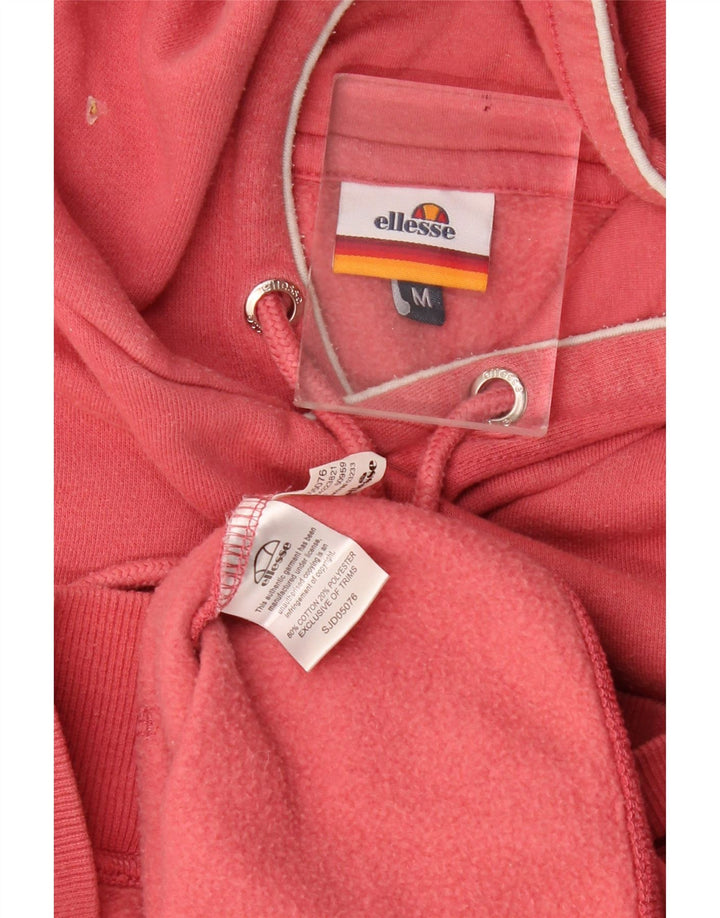 Ellesse Mens Graphic Hoodie Jumper Medium Red Cotton