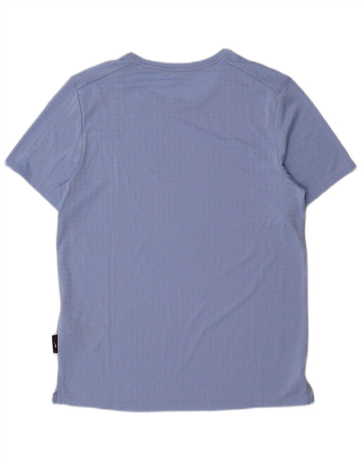 Nike Mens Dri Fit T-Shirt Top Small Blue Spotted Polyester