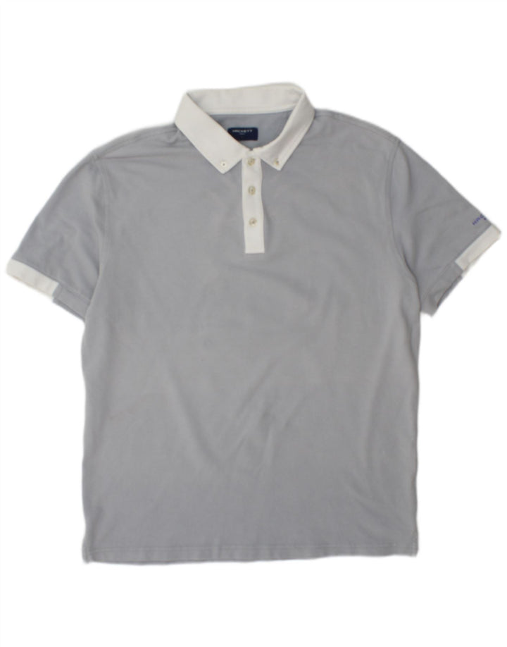 Hackett Mens Golf Polo Shirt Large Grey Cotton