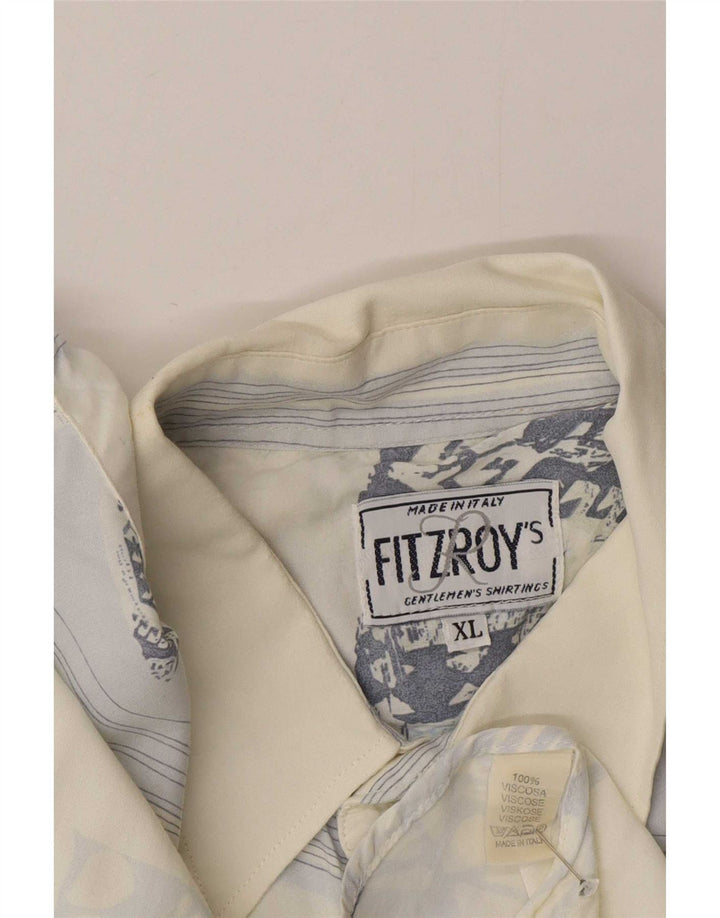 Fitzroy Chemise Homme XL Bleu Paisley Viscose
