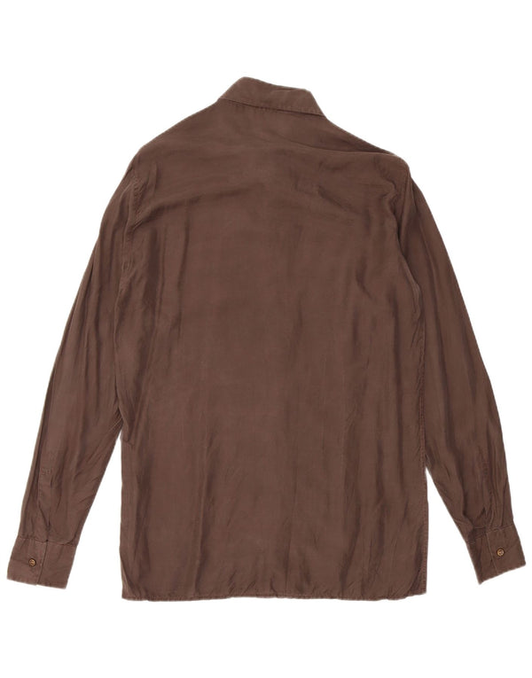 Vintage Mens Shirt Size 39 15 1/2 Medium Brown