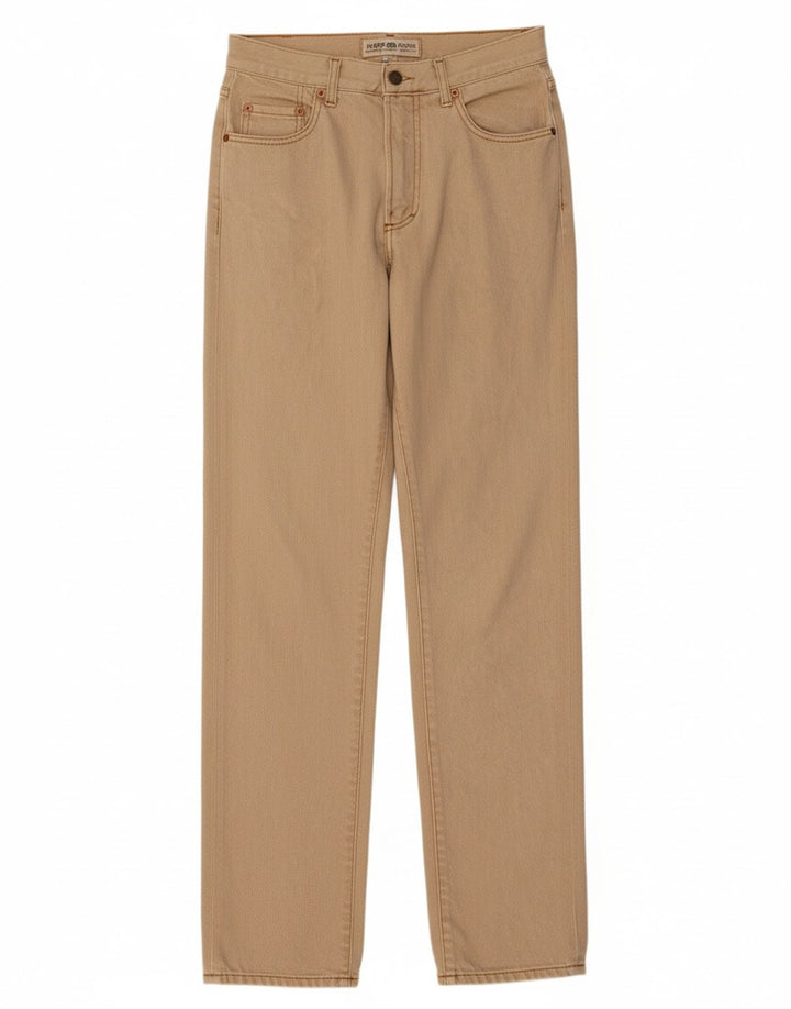 CASUCCI Mens Straight Jeans W30 L33 Beige Cotton