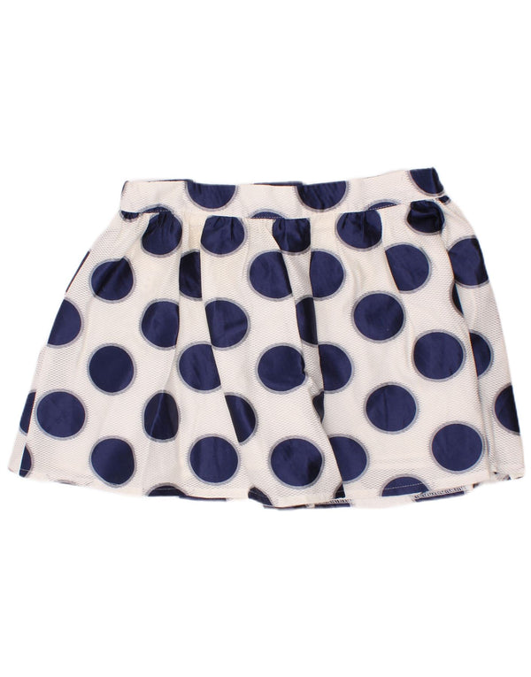 Minigonna Bambina Benetton 10-11 Anni W24 Viscosa Pois Bianchi