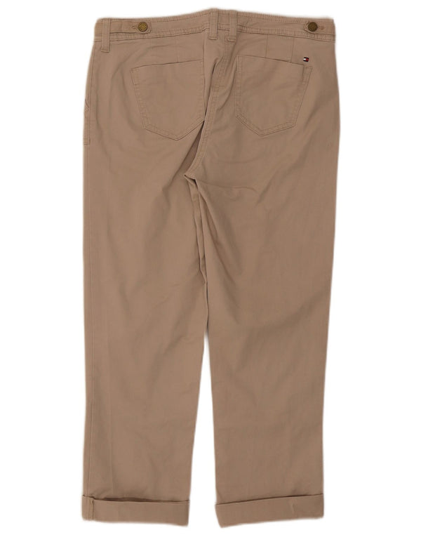 Tommy Hilfiger Womens Straight Cropped Trousers US 4 Small W27 L23 Beige
