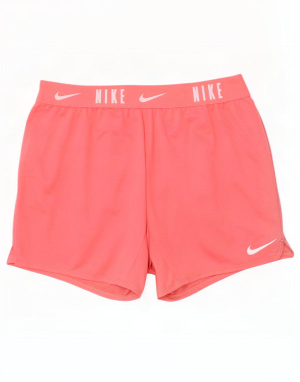 Nike Dri Fit Grafik-Sportshorts für Mädchen, 12–13 Jahre, groß, rosa, Polyester