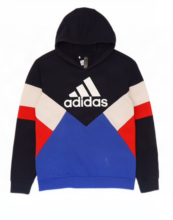Chłopięca bluza z kapturem Adidas z grafiką 13-14 lat, wielobarwna, z blokami kolorów