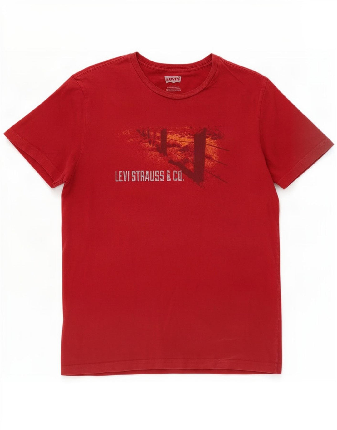 Levi's Tee-Shirt Graphique Homme Rouge Large