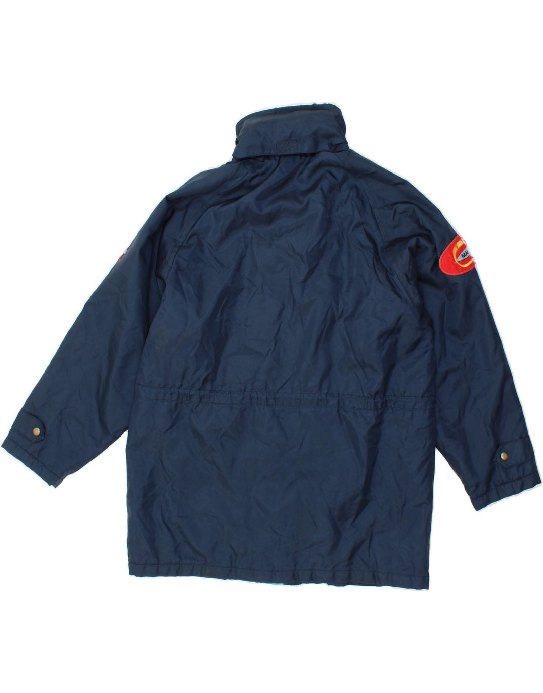 UNLIMITED Womens Windbreaker Jacket UK 12/14 Medium Navy Blue Nylon Vintage Unlimited and Second-Hand Unlimited from Messina Hembry 