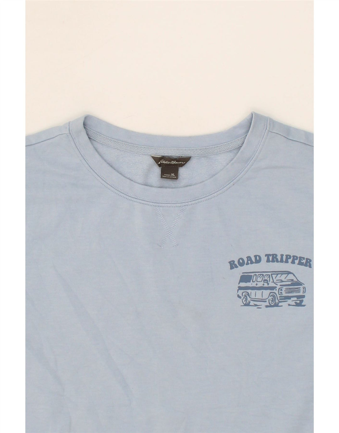 EDDIE BAUER Womens Oversized Graphic Sweatshirt Jumper UK 18 XL Blue Vintage Eddie Bauer and Second-Hand Eddie Bauer from Messina Hembry 