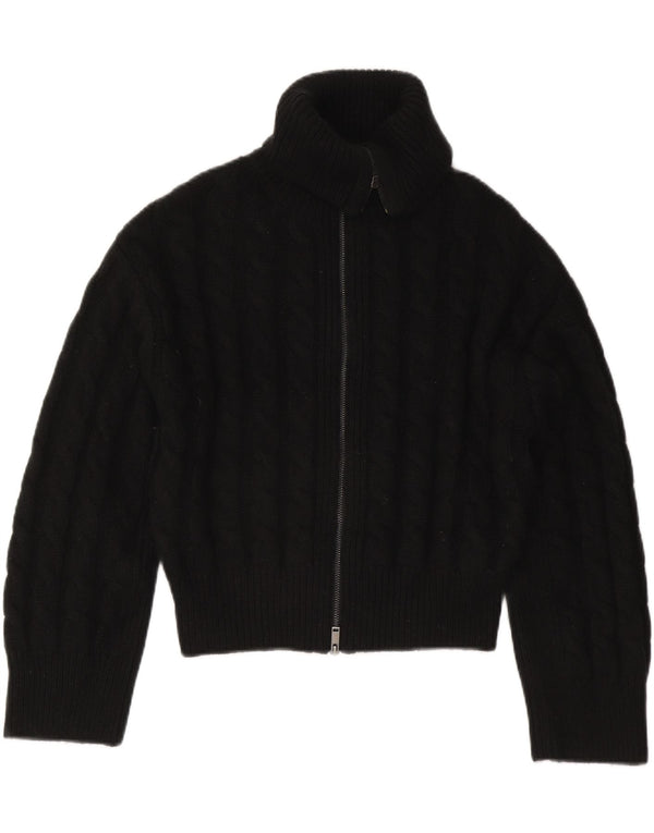 Cos Cardigan court surdimensionné pour femme UK 10 Petite laine noire