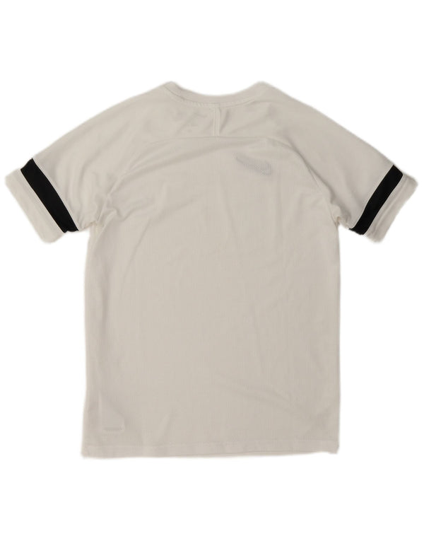 Nike Dri Fit T-Shirt für Jungen, 13–14 Jahre, XL, weißes Farbblock-Polyester