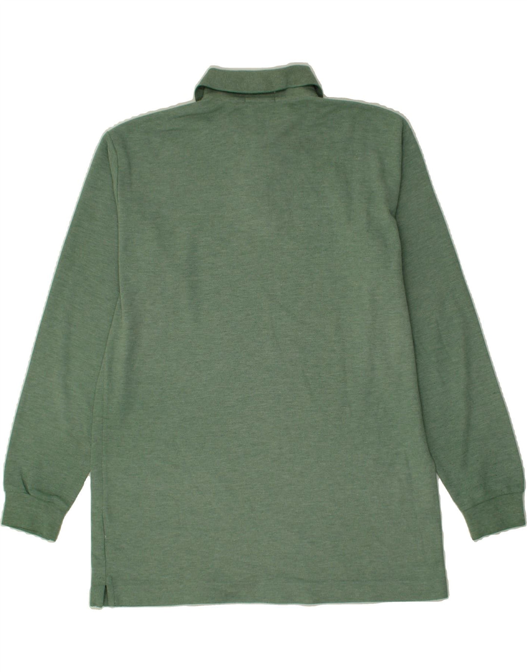 FILA Mens Long Sleeve Polo Shirt IT 50 Medium Green Vintage Fila and Second-Hand Fila from Messina Hembry 