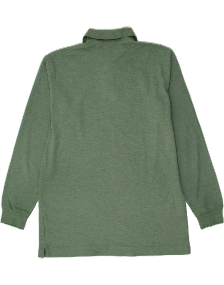 FILA Mens Long Sleeve Polo Shirt IT 50 Medium Green Vintage Fila and Second-Hand Fila from Messina Hembry 