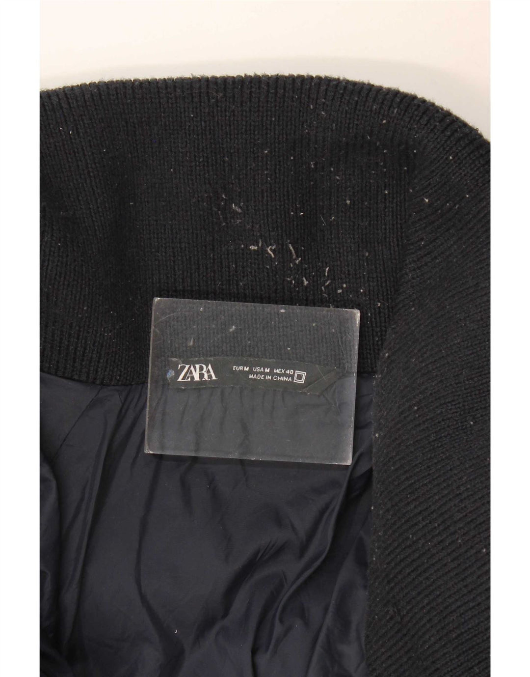 Zara Mens Loose Fit Padded Jacket UK 38 Medium Navy Blue