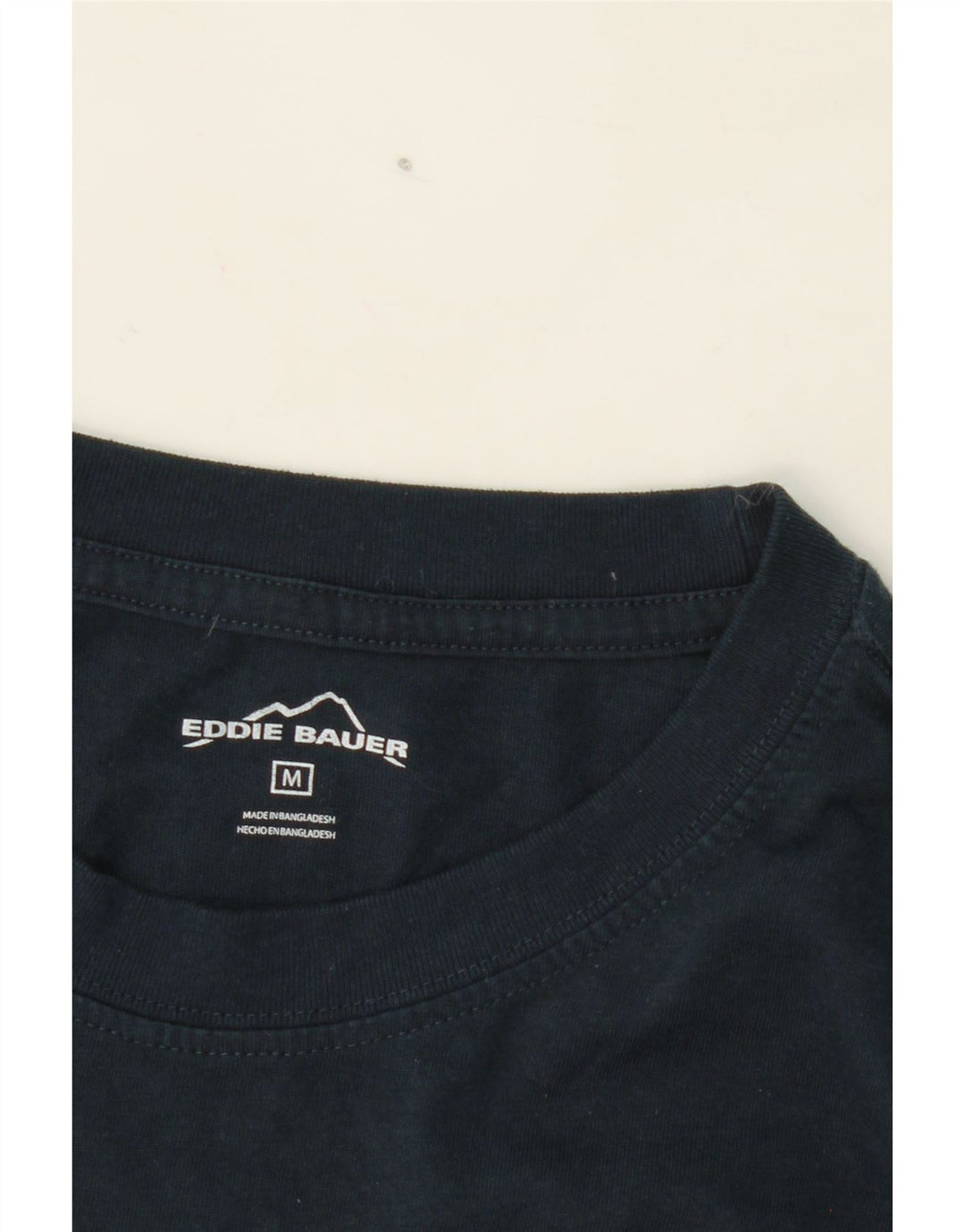 EDDIE BAUER Mens T-Shirt Top Medium Navy Blue Cotton Vintage Eddie Bauer and Second-Hand Eddie Bauer from Messina Hembry 