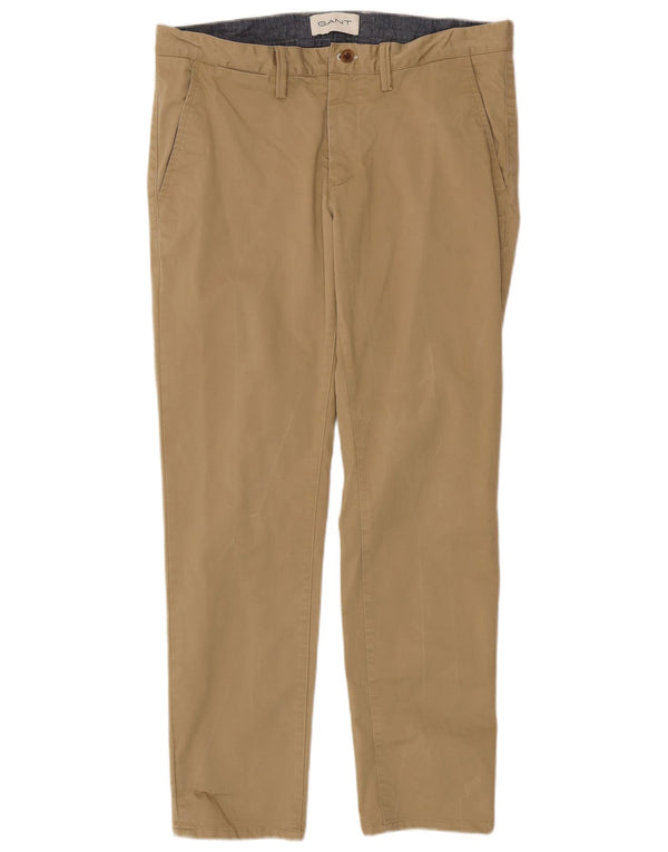 Pantaloni chino slim da uomo Gant W34 L30 in cotone beige