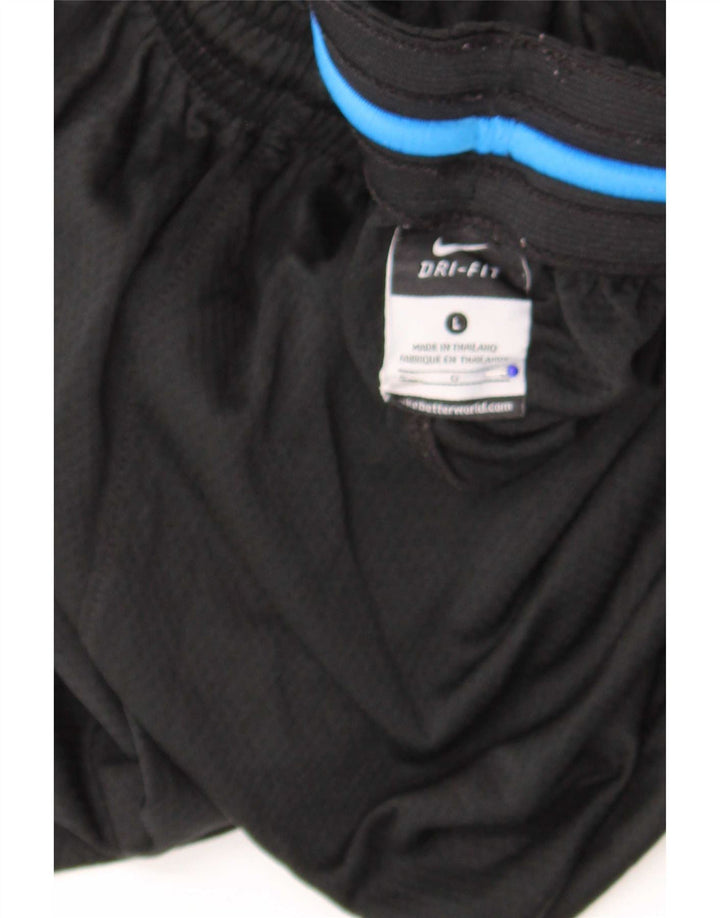 Nike Mens Graphic Regular Sport Shorts Large  Black Colourblock Polyester