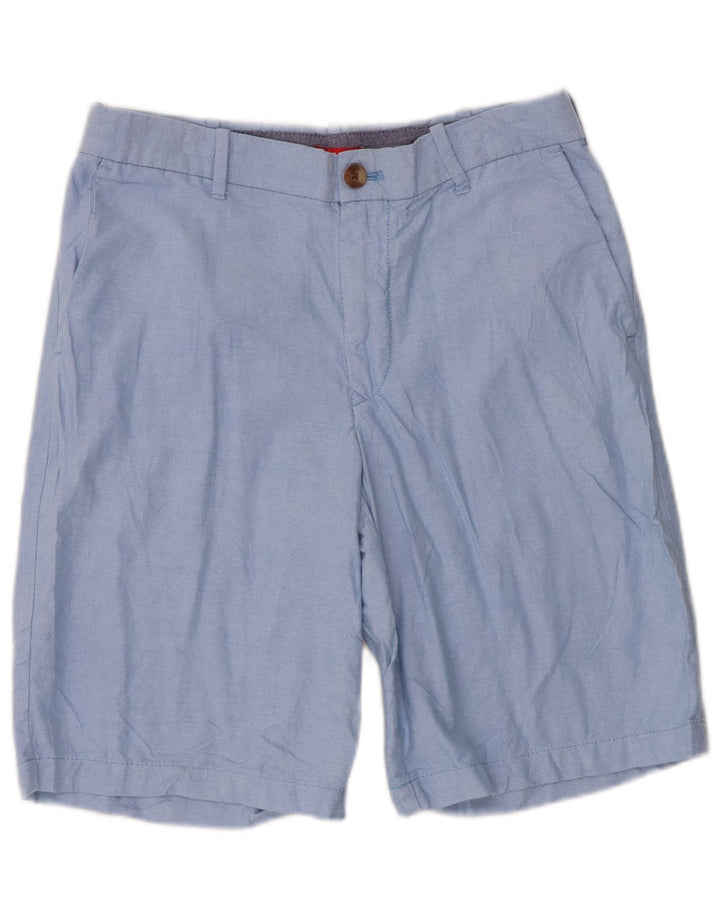 Izod Mens Chino Shorts W30 Medium Blue Cotton