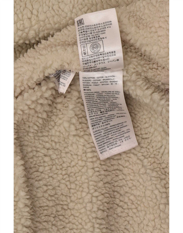 Levi's Chaqueta vaquera Sherpa para hombre UK 36 Small Grey Cotton