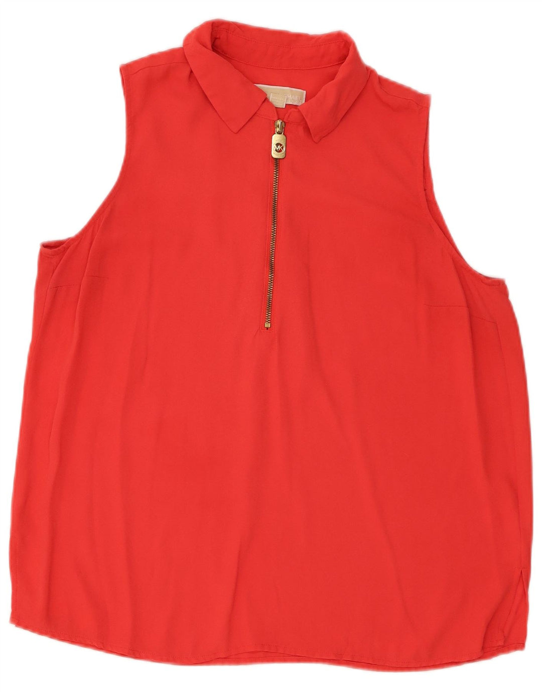 MICHAEL KORS Womens Sleeveless Blouse Top UK 14 Large Red