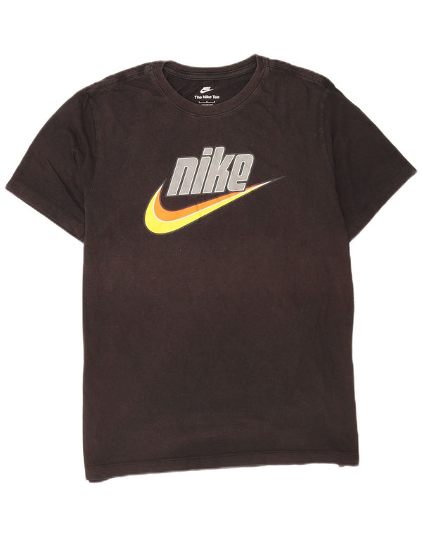 Nike Herren-T-Shirt mit Grafik, groß, aus schwarzer Baumwolle