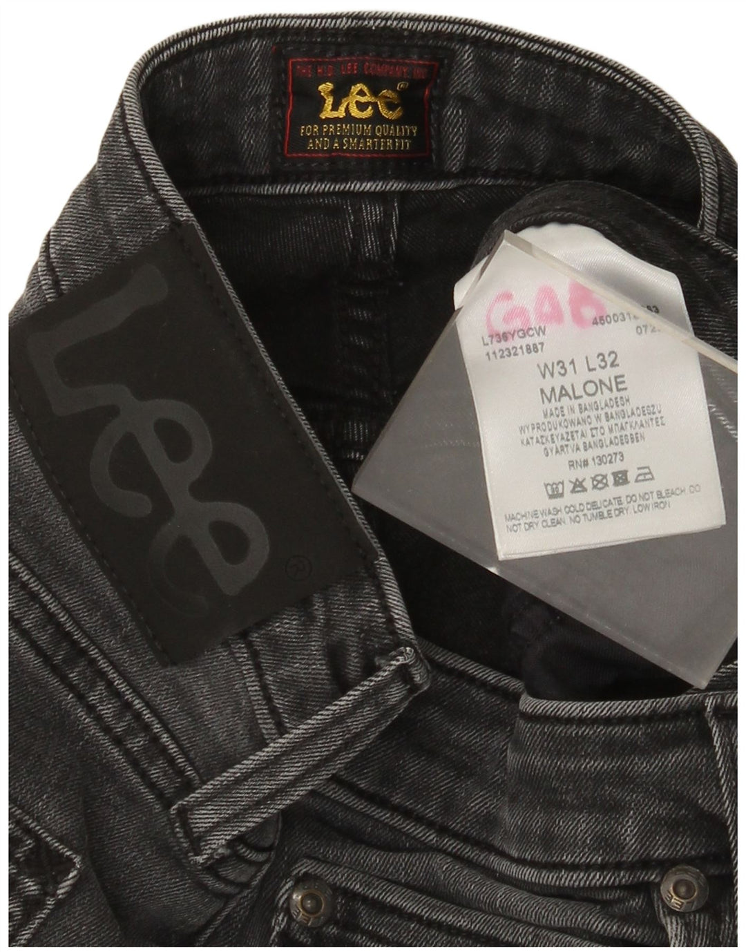 Lee Jean Slim Malone W31 L27 Homme Gris Coton