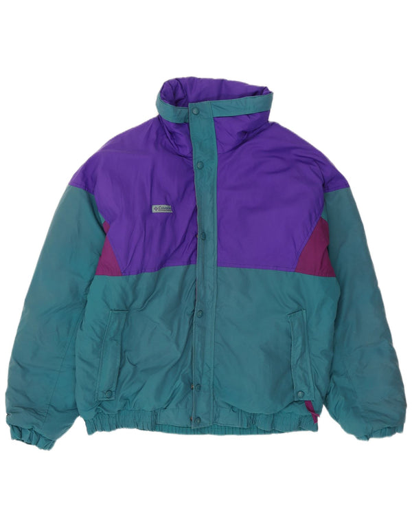 Giacca da sci con cappuccio da uomo Columbia UK 40 Large multicolore Colourblock