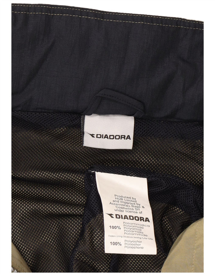 DIADORA Mens Rain Jacket UK 42 XL Khaki Polyamide