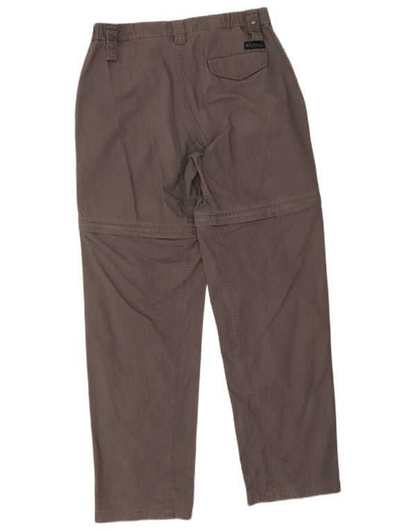 Calça cargo Columbia masculina reta W32 L34 algodão cinza