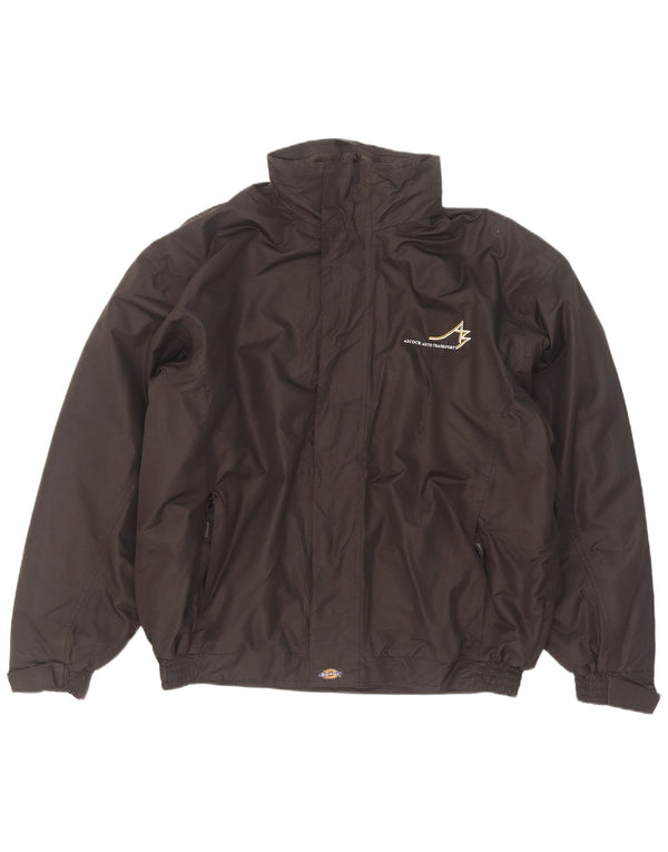 Dickies Herre Grafisk Hooded Bomber Jacket UK 40 Large Black Nylon