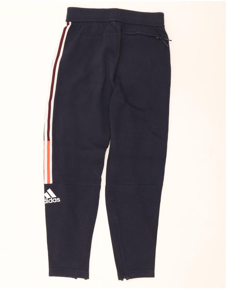 Adidas Mens Tracksuit Trousers Small  Navy Blue Polyester