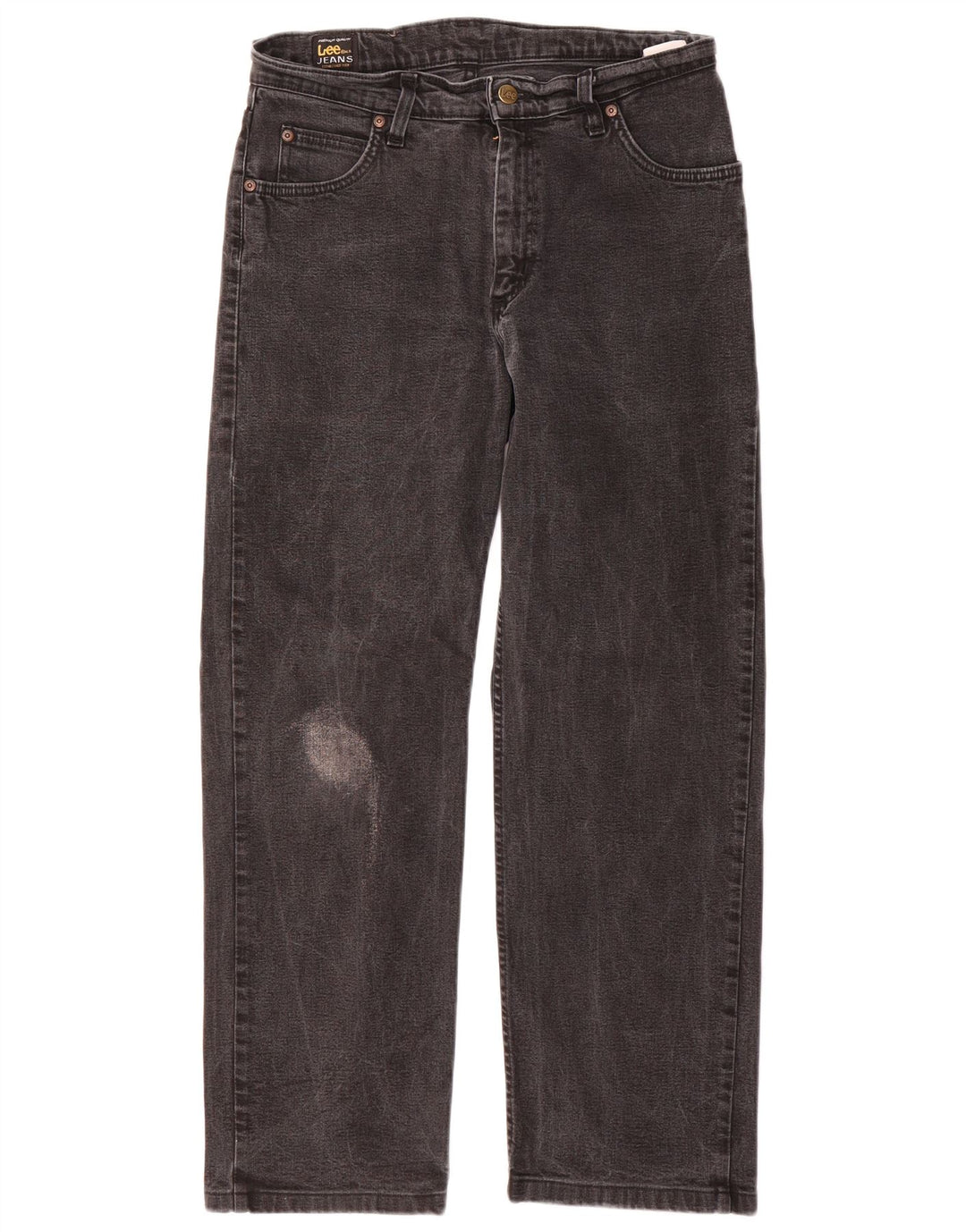 Lee Mens Straight Jeans W30 L27 Γκρι βαμβακερό