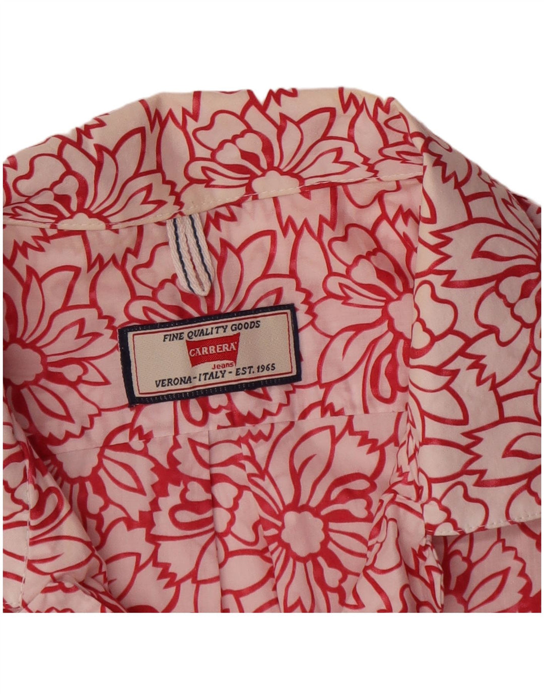 Carrera Mens Short Sleeve Shirt Medium White Floral