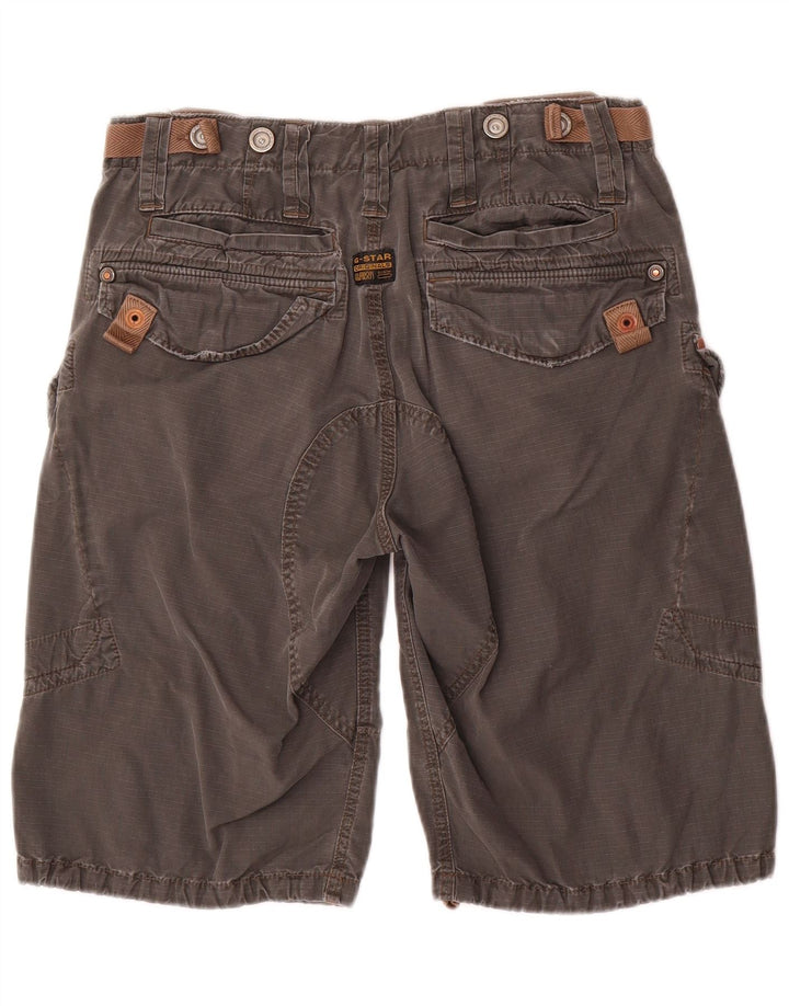 G-Star Mens Graphic Cargo Shorts W32 Medium Grey Cotton