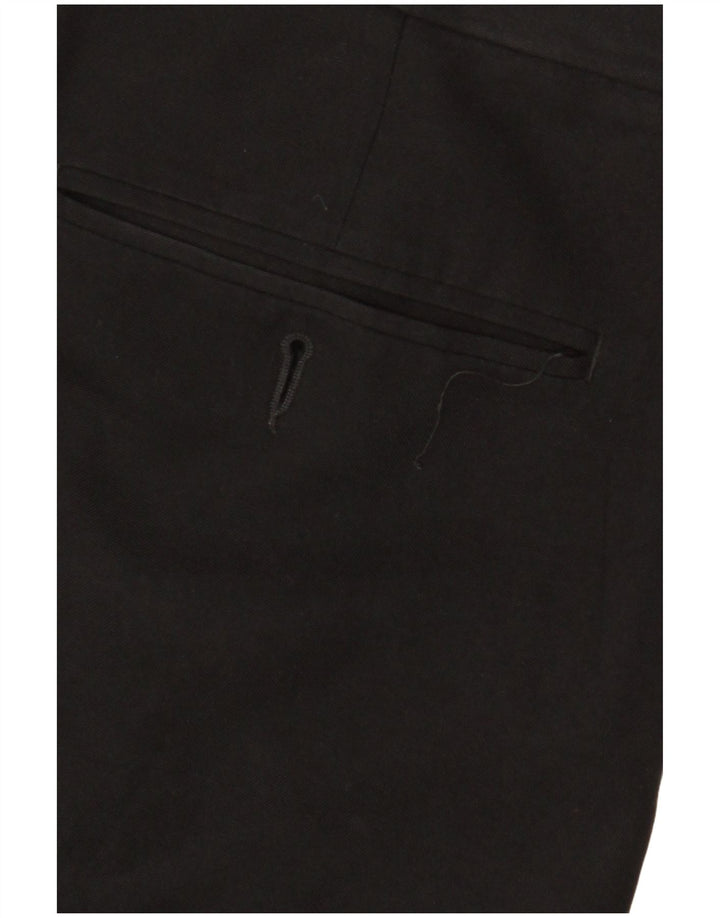 Marks & Spencer Mens Pegged Suit Trousers W36 L31 Black Polyester