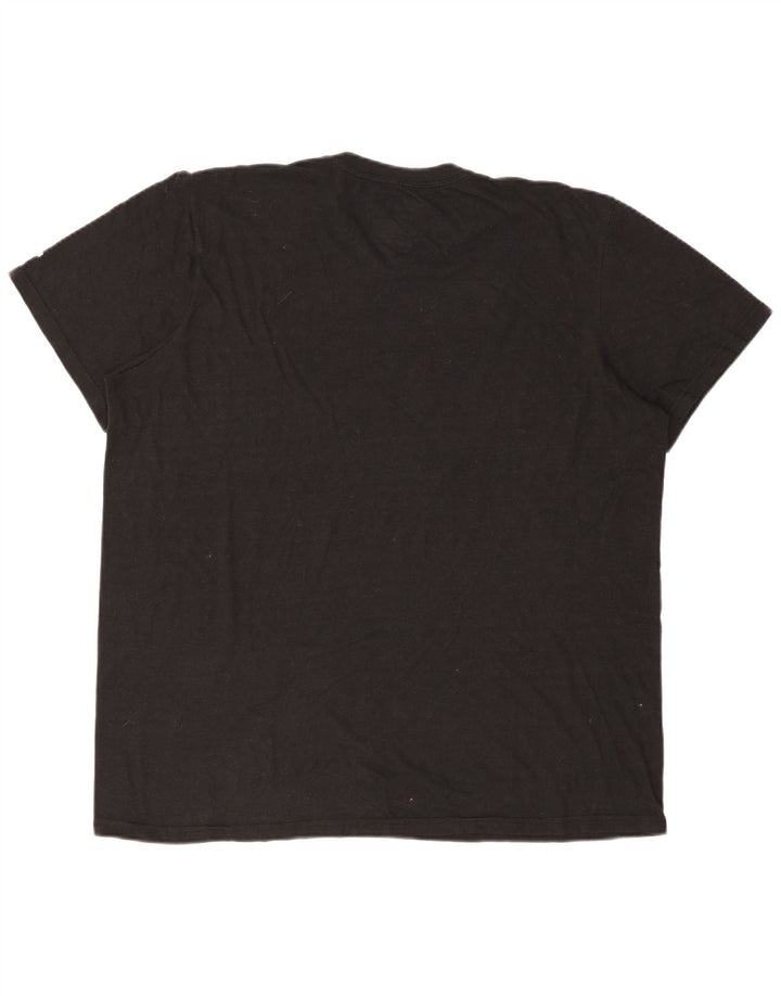 ADIDAS Mens Graphic T-Shirt Top 2XL Black Polyester