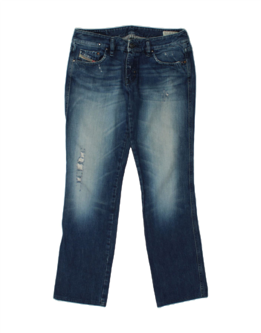 DIESEL Womens Distressed Straight Jeans W30 L34 Blue Cotton Vintage Diesel and Second-Hand Diesel from Messina Hembry 