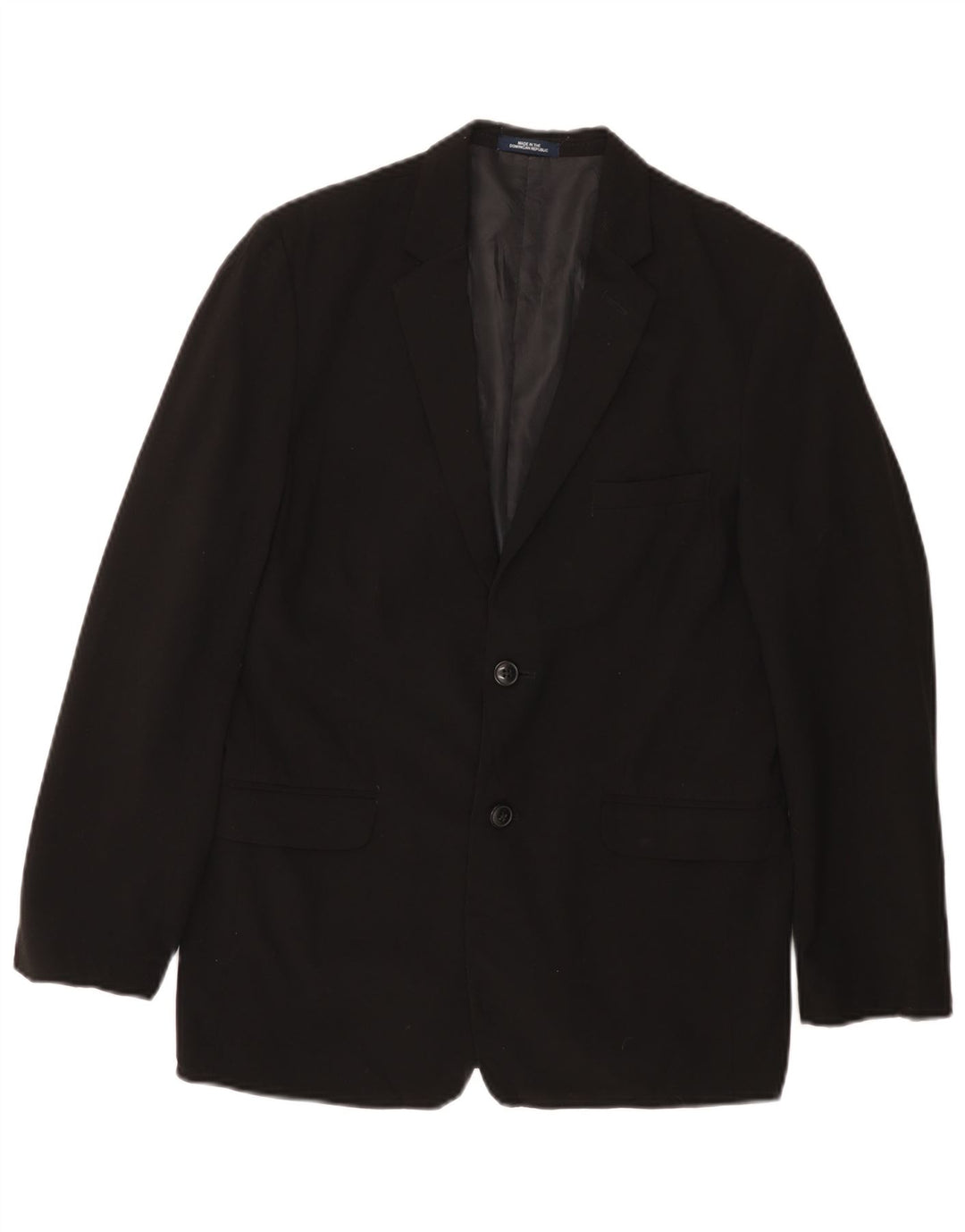 VINTAGE Boys 2 Button Blazer Jacket 15-16 Years Black Polyester