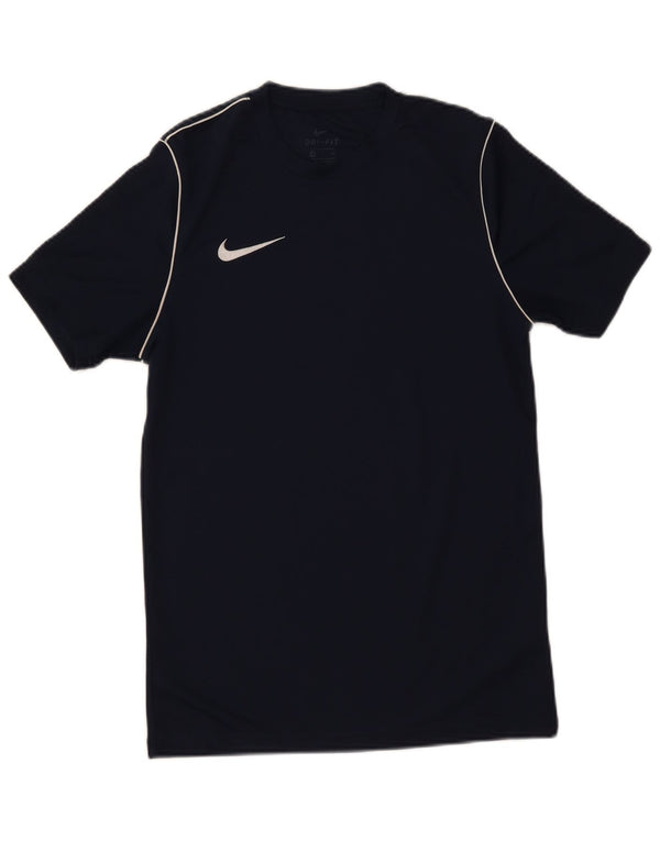 Nike Mens Dri Fit T-Shirt Top Small Navy Blue Polyester